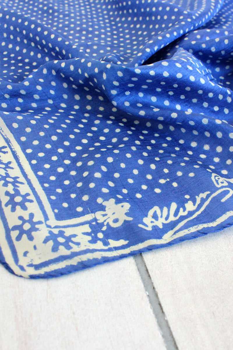 Blue Dot & Star Scarf