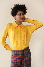 Honey Silk Jacquard Blouse M