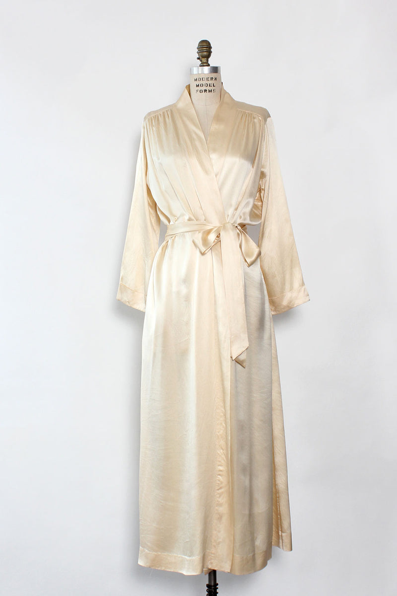 Silky Patterned Robe Vintage Silk Robe