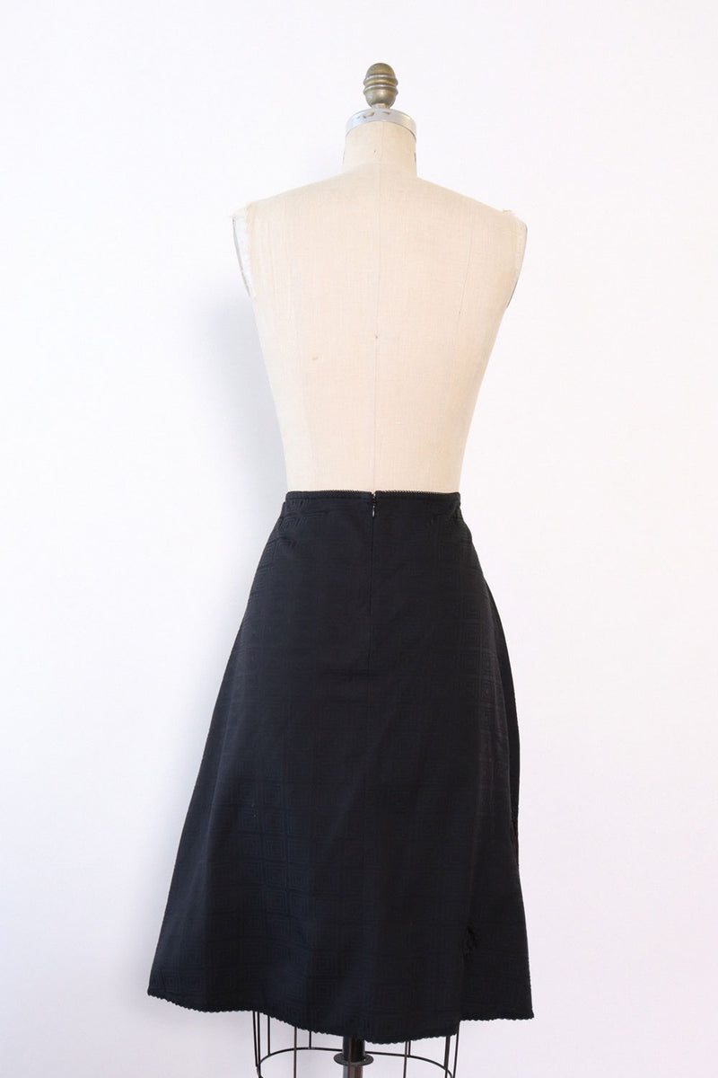 Jacquard Flare Lace Inset Skirt M/L