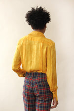 Honey Silk Jacquard Blouse M