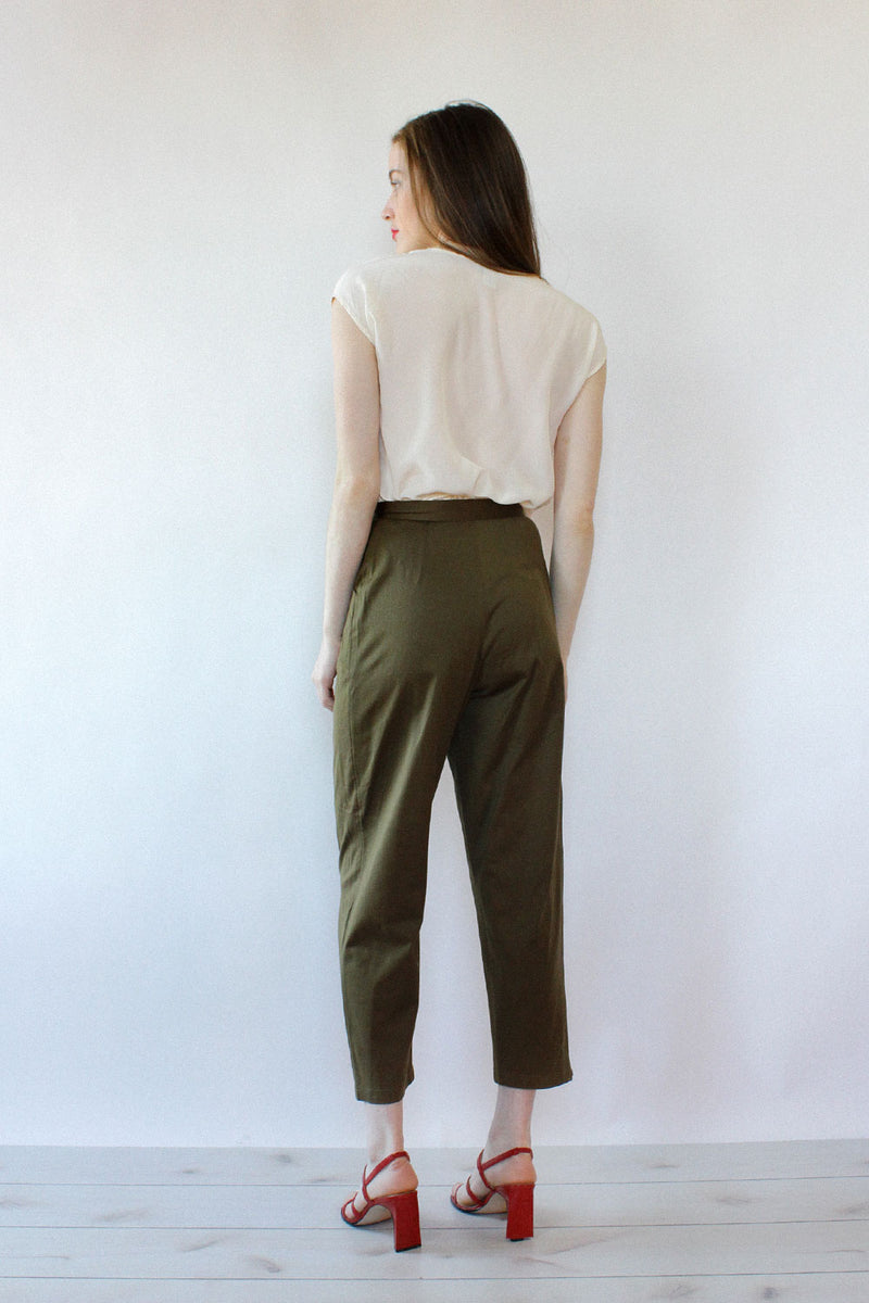 Charles Jourdan Olive Crop Trousers XS/S