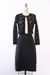 Jacquard Flare Lace Inset Skirt M/L