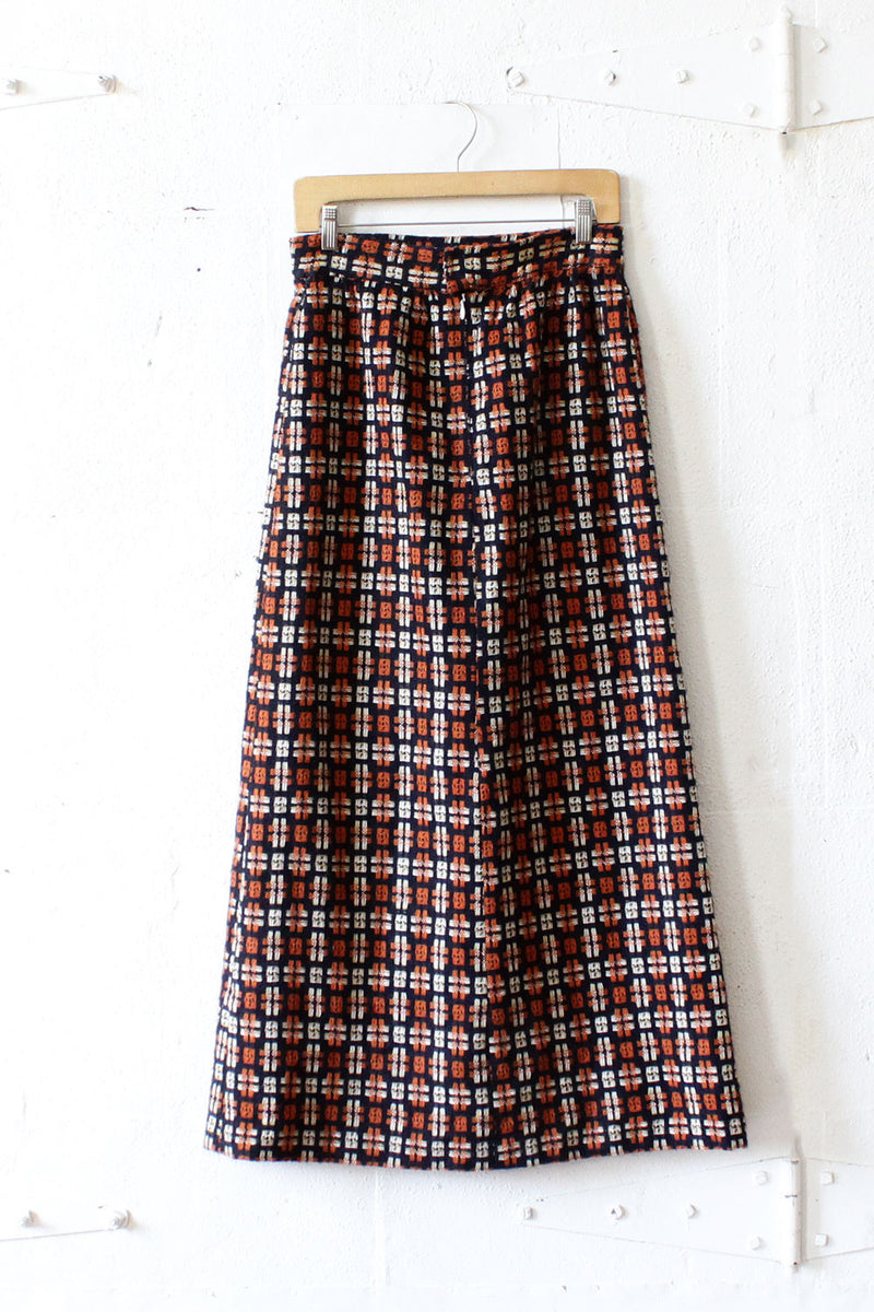 Woven Puzzle Maxi Skirt S/M