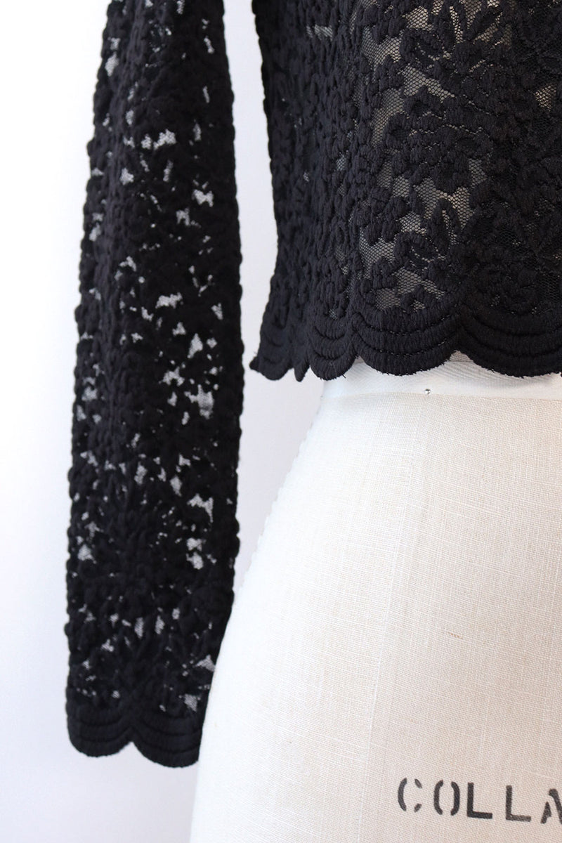 Lace Knit Crop Cardigan XS/S