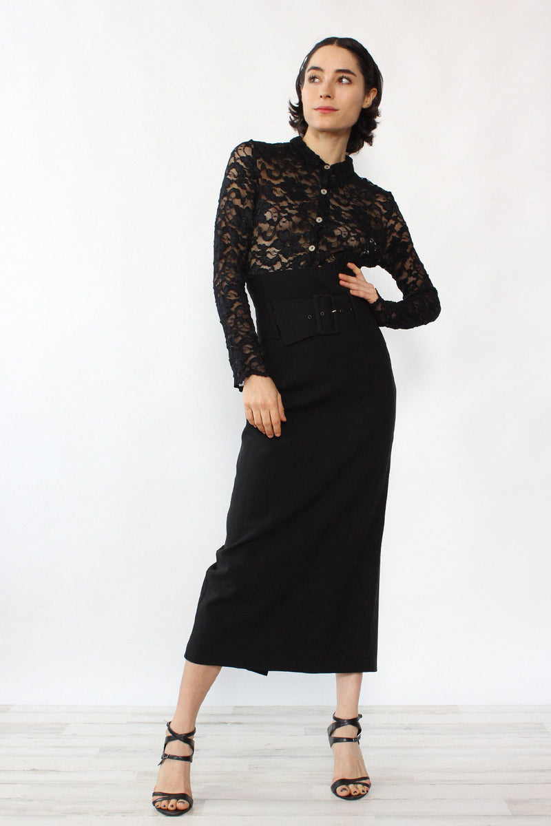 Parachute Belted Pencil Skirt S/M