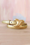 Reptilian Bronzed Leather Belt