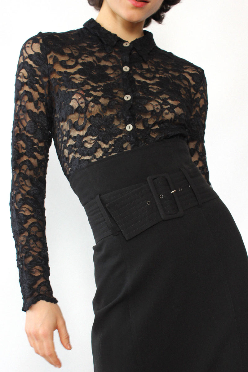 Parachute Belted Pencil Skirt S/M