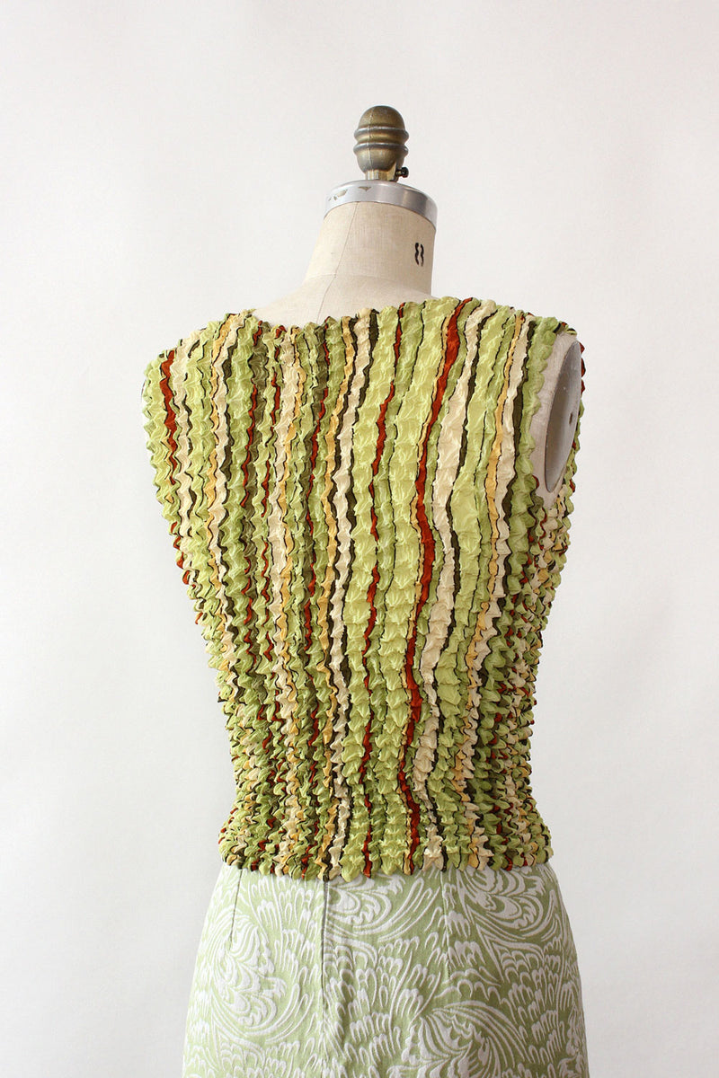 Earthtone Crinkle Crop Top OSFM