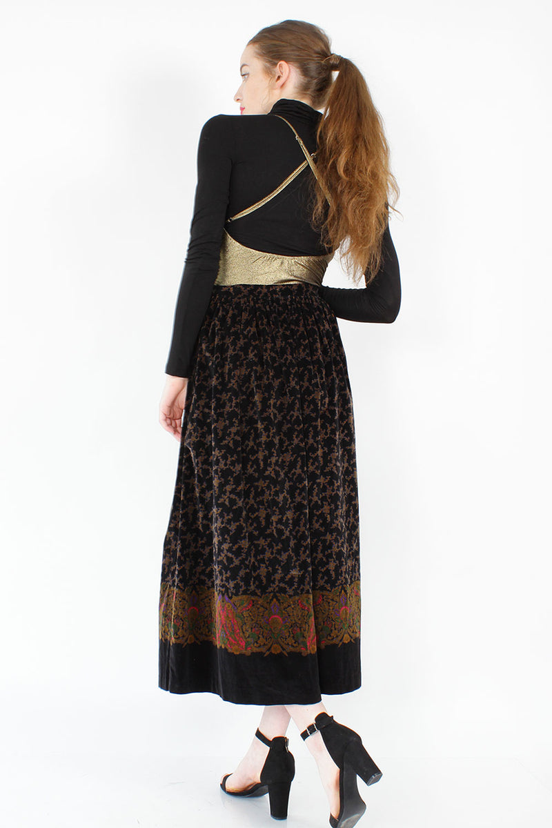 Baroque Velvet Skirt M