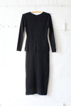 Embroidered Knit Peplum Dress S/M