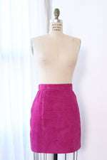 Fuchsia Suede Mini Skirt S/M