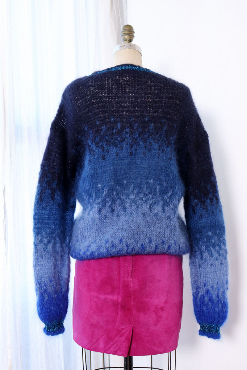 Mohair Ombré Rose Carmine Sweater S/M