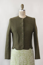 Moss Wool Sweater-Jacket XS/S