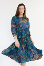 Painterly Draped Dress M/L