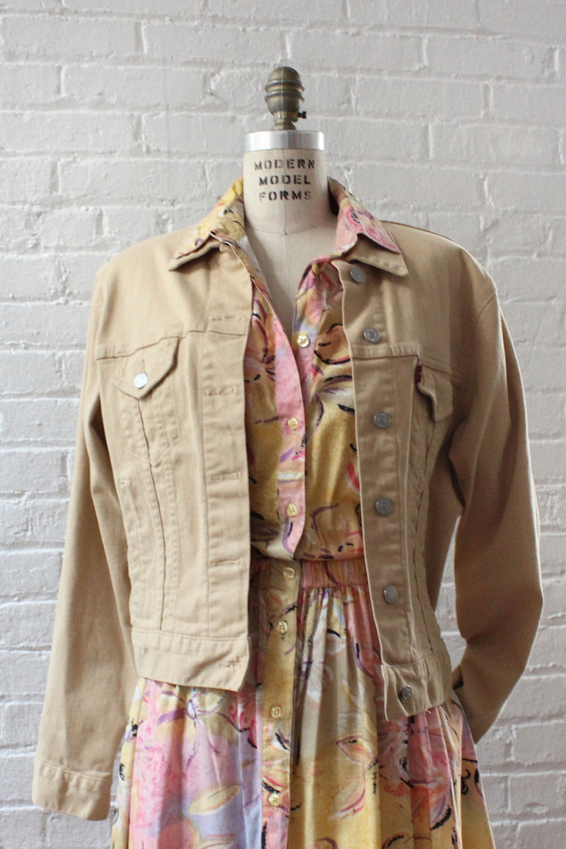 Khaki Levis Denim Trucker Jacket M