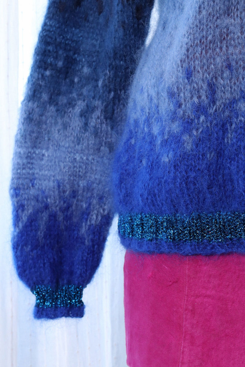 Mohair Ombré Rose Carmine Sweater S/M