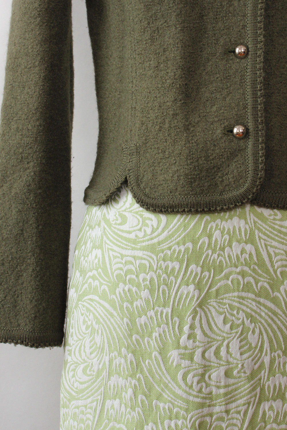 Moss Wool Sweater-Jacket XS/S