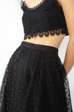 AJ Bari Tulle Layer Skirt S