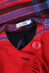 Ruby Plaid Blanket Coat S/M