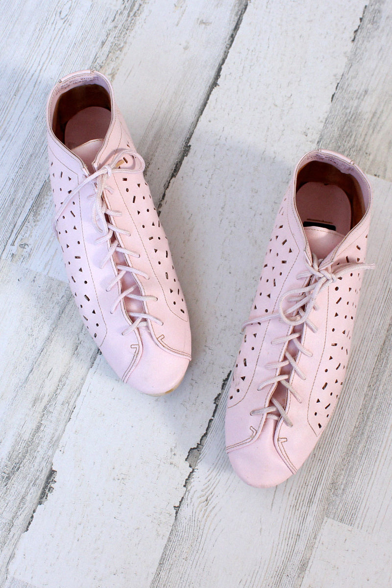 Pastel Pink Cutout Sneakers 8