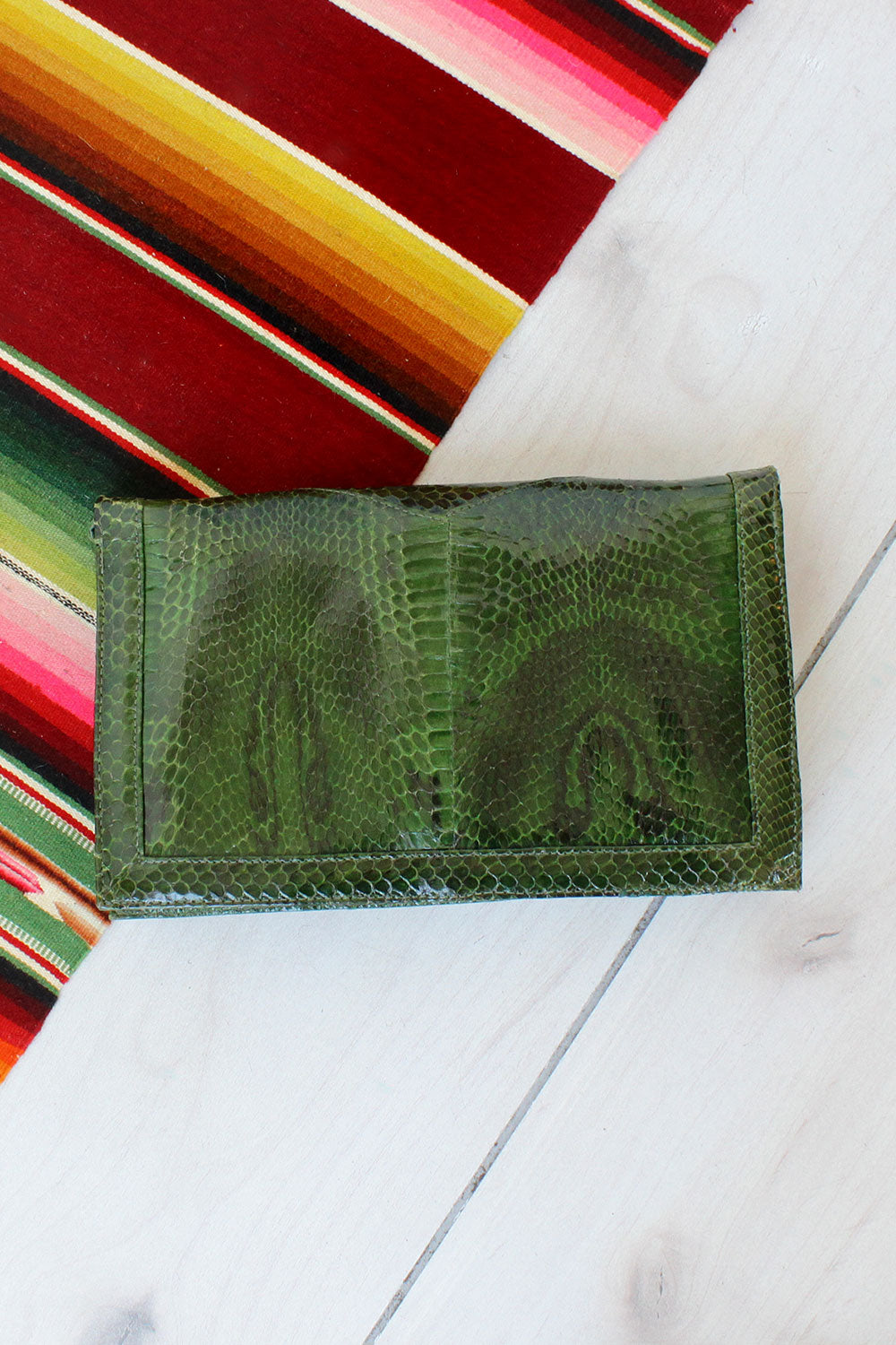 Emerald Snakeskin Shoulder Bag