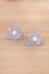 Lavender Petal Flower Studs