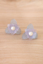 Lavender Petal Flower Studs
