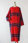 Ruby Plaid Blanket Coat S/M