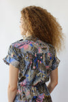 Cabrais Feather Print Shirtdress M/L