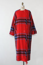 Ruby Plaid Blanket Coat S/M