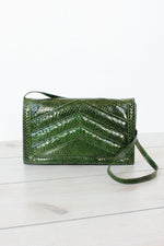 Emerald Snakeskin Shoulder Bag