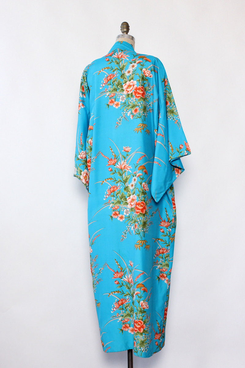 Turquoise Peach Kimono S-L