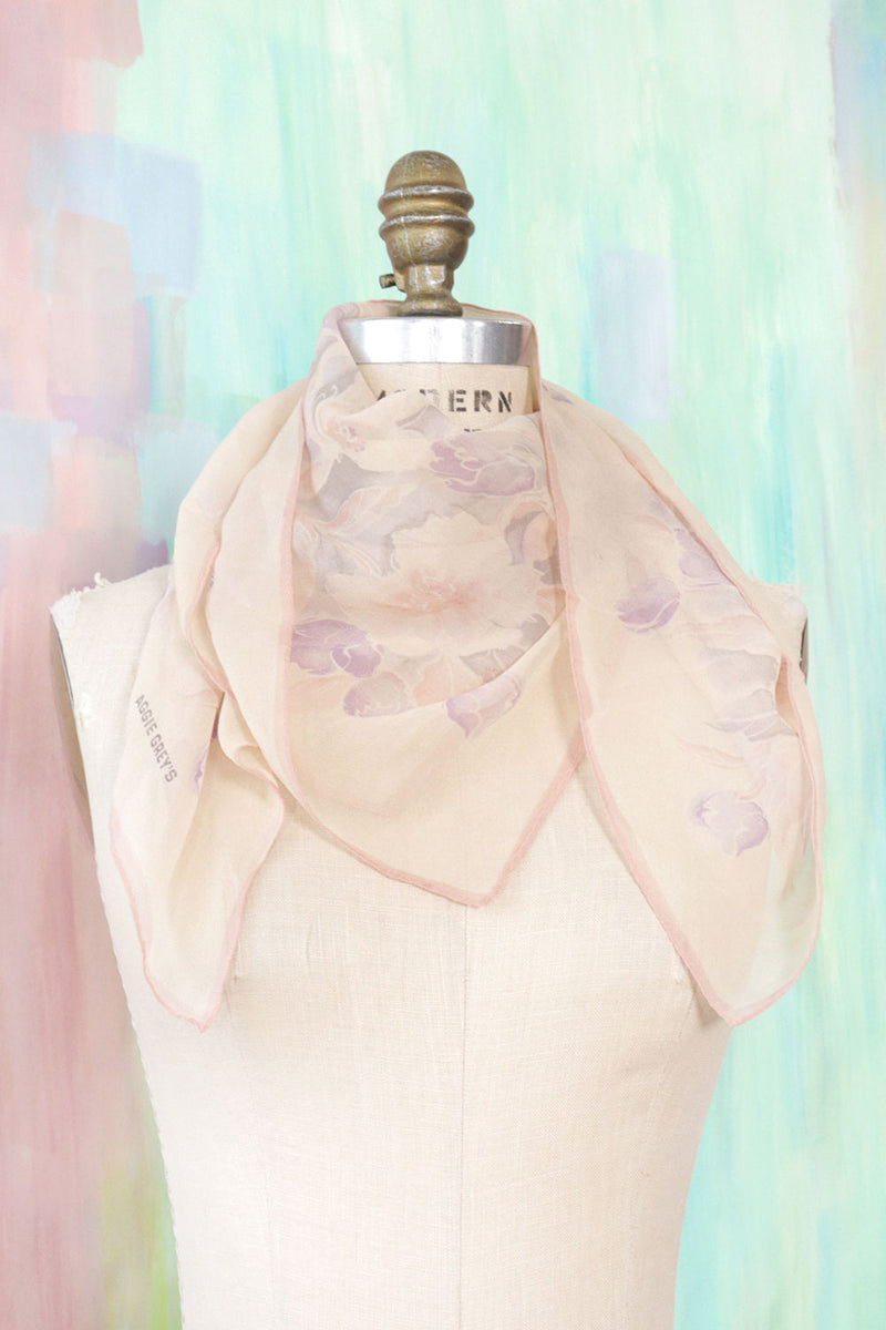 Aggie Soft Watercolor Floral Scarf