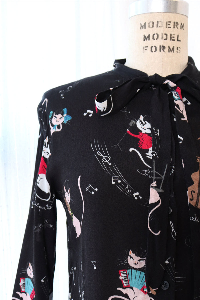 Moschino Musical Kitty Blouse S