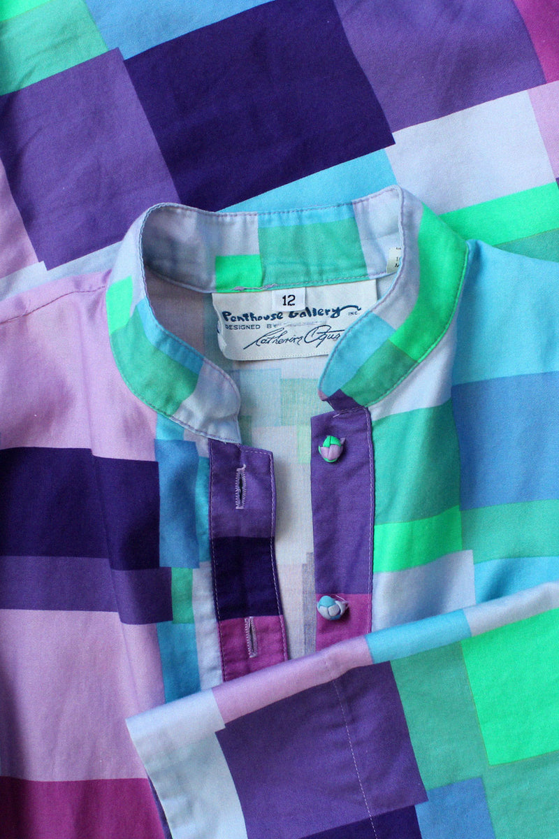 Emerald Violet Ogust Grid Dress S-L