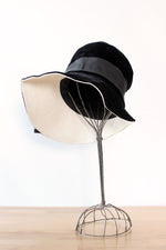 Black Velvet Wide Brim Hat