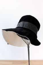 Black Velvet Wide Brim Hat