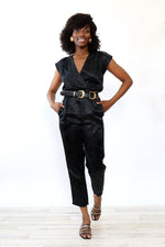 Satin Snakeskin Jumpsuit S-S/M