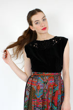 Velvet Cutout Shell M