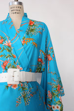 Turquoise Peach Kimono S-L