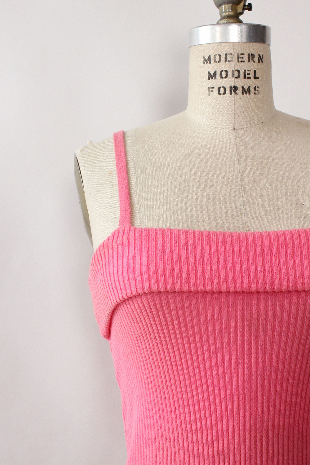 Candy Pink Rib Tank XS-M