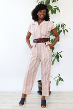 Mauve Striped Jumpsuit M