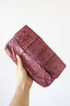 Violet Snakeskin Clutch