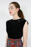 Velvet Cutout Shell M
