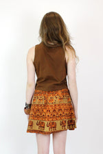 Elephants Crossing Mini Wrap Skirt