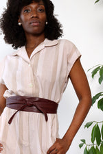 Mauve Striped Jumpsuit M