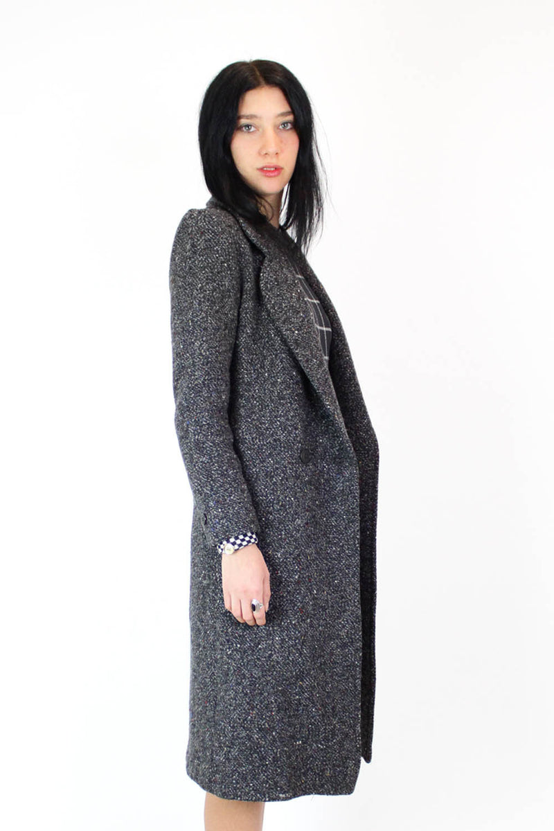 flecked wool coat