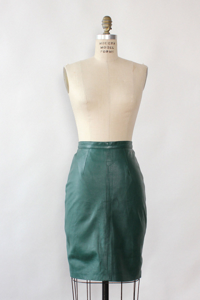 Ivy Leather Pencil Skirt S