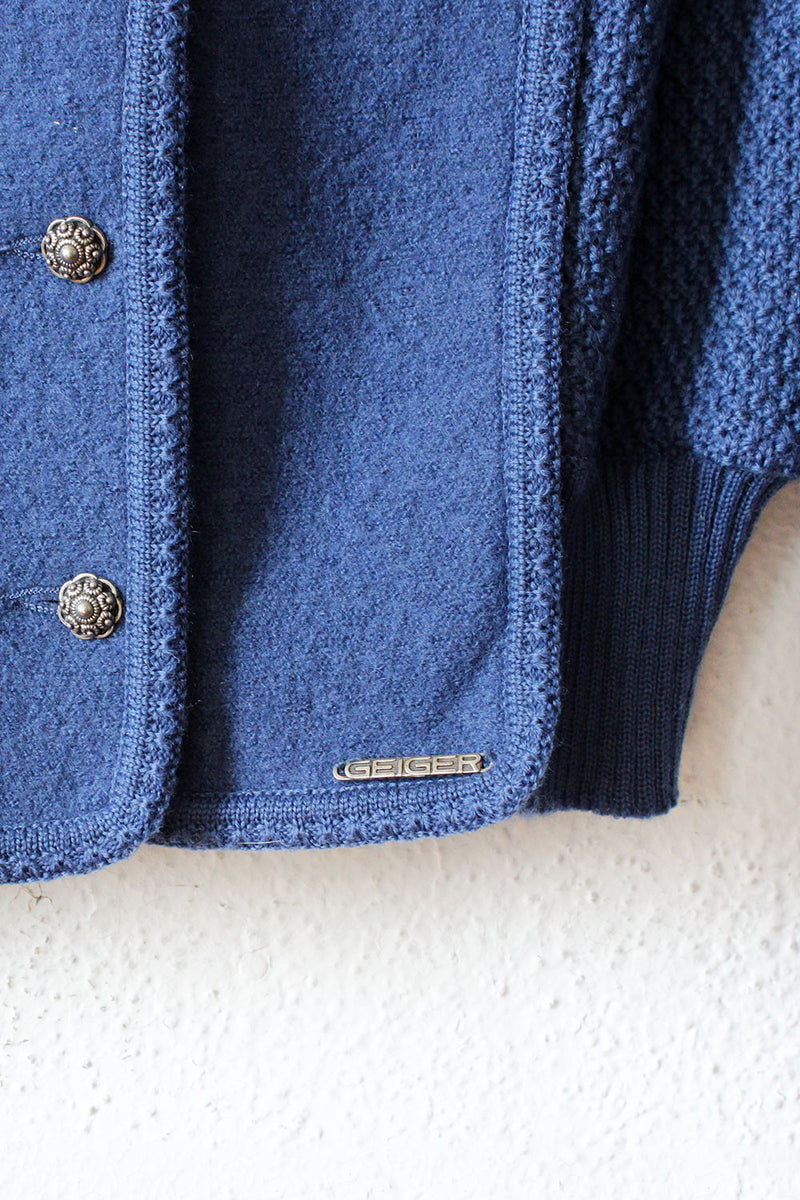 Geiger Blue Braid Knit Jacket S/M